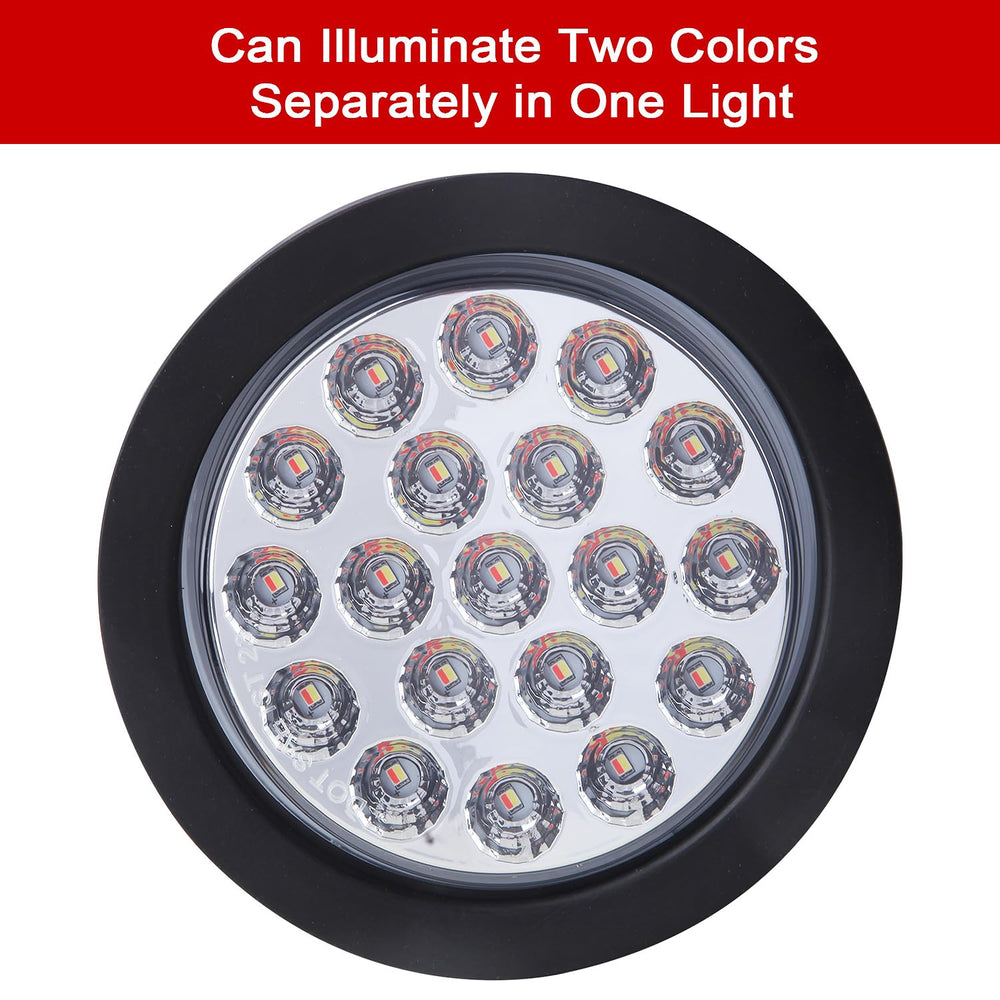 Partswcgg 4-inch round white backup light improves reversing safety.