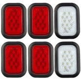 Partswcgg 6pc LED tail lights set boosts trailer visibility for trailers and trucks.