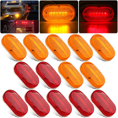 Partswcgg amber 4in rectangle LED marker light for side visibility