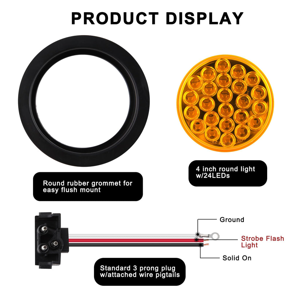 Partswcgg IP67 waterproof trailer light assembly ready for outdoor use.