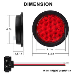 Partswcgg LED trailer lights kit with 3-prong pigtails for easy wiring.