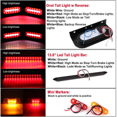 Partswcgg Mini marker lights along the trailer fender improve visibility.