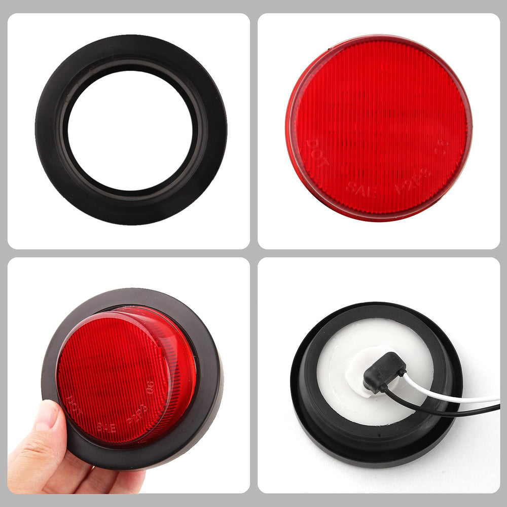 Partswcgg red LED trailer light with 13 LEDs for better nighttime visibility.