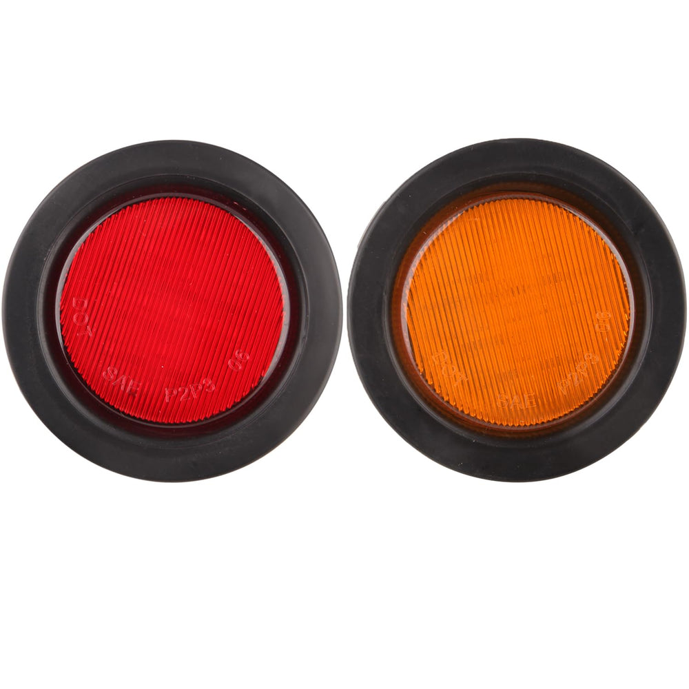 Partswcgg red round marker light enhances rear signaling for trailers