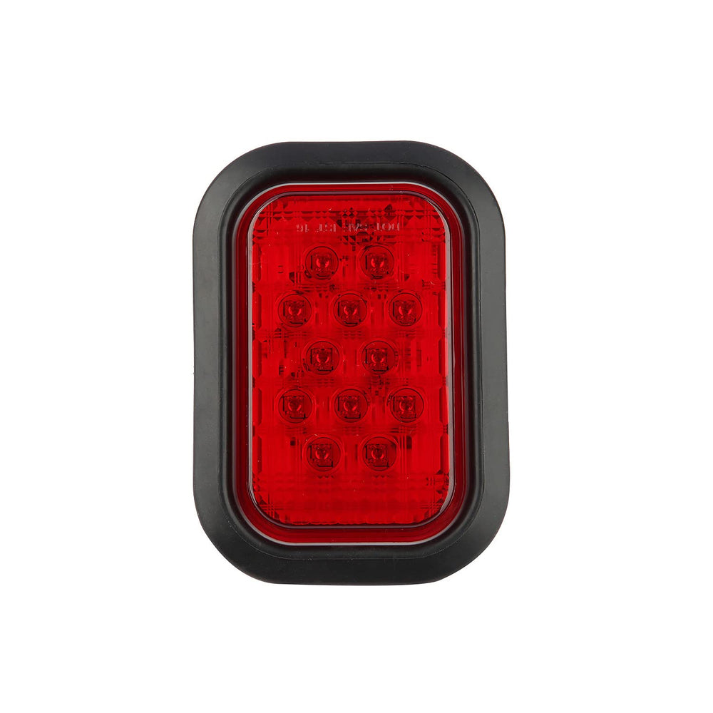 Partswcgg trailer tail light with 12 LEDs, red, front view