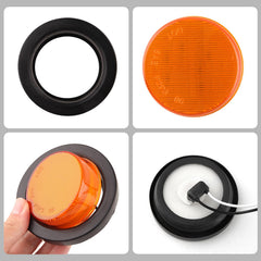 Partswcgg 2-5in round trailer light with 2-prong pigtails for simple wiring