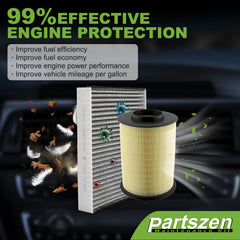 Partszen CA11114 vehicle fitment label confirms model compatibility.