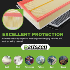 Partszen CA9711 engine air filter compatibility with Audi 2.0L models