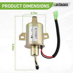 Partszen fuel line 6x12x630 for secure generator connections