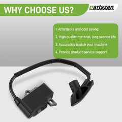 Partszen closeup of ignition coil highlighting rugged construction and build quality.