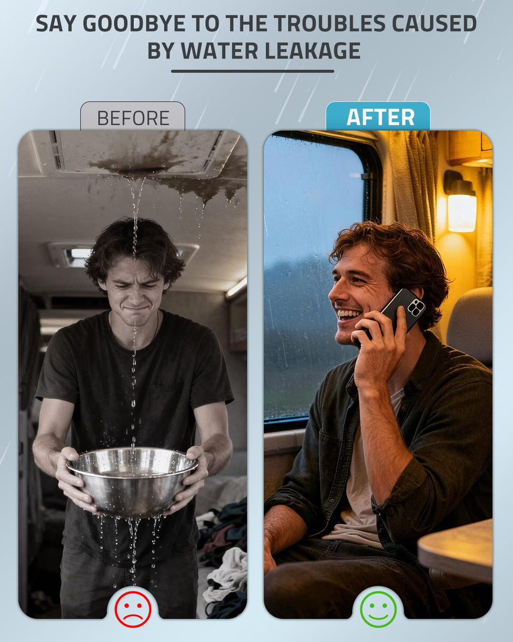 PAULINN roof tape functions from -40°C to 100°C with UV protection.