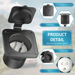 PAULINN waterproof back cover protecting contacts during rain or snow for outdoor setups.