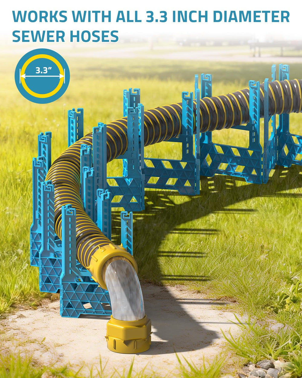 PAULLINN durable, weatherproof hose support withstands UV exposure and temperature extremes.