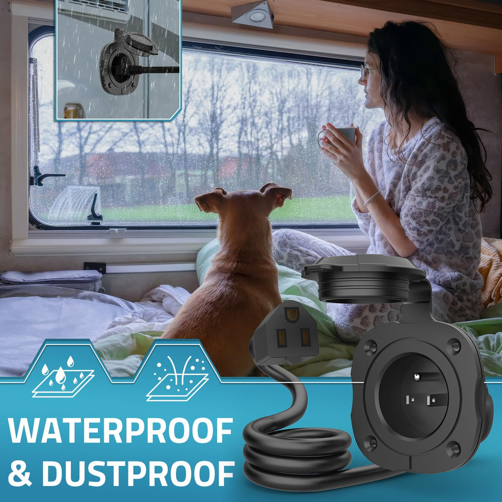 PAULINN waterproof back cover protects contacts in rain, snow, and dusty environments.