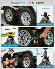PAULINN X-shaped design distributes load to minimize RV movement.
