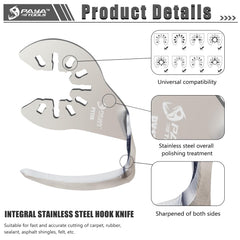 PAYA TOOLS stainless steel scraper edge designed for tough sealants.