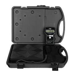 PBMT 220lbs scale front view with digital display for precise refrigerant charging.