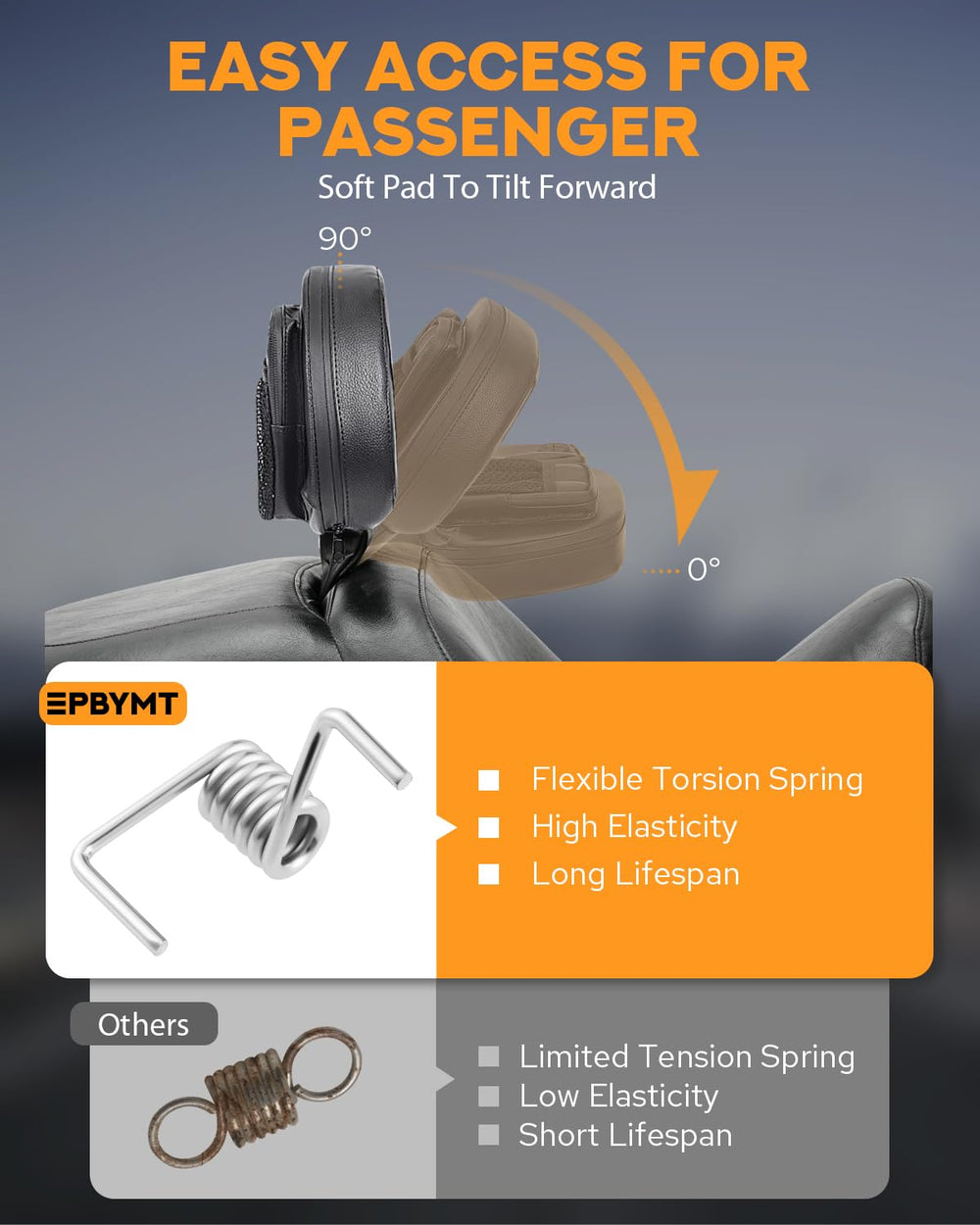 PBYMT backrest with headphone jack adds road connectivity.