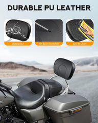 PBYMT chrome finish adds style and durability to the backrest