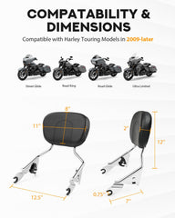 PBYMT docking range 12.6-13.77 inches fits Harley docking