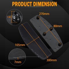 Rider footboard pad installed on a Harley Touring model.