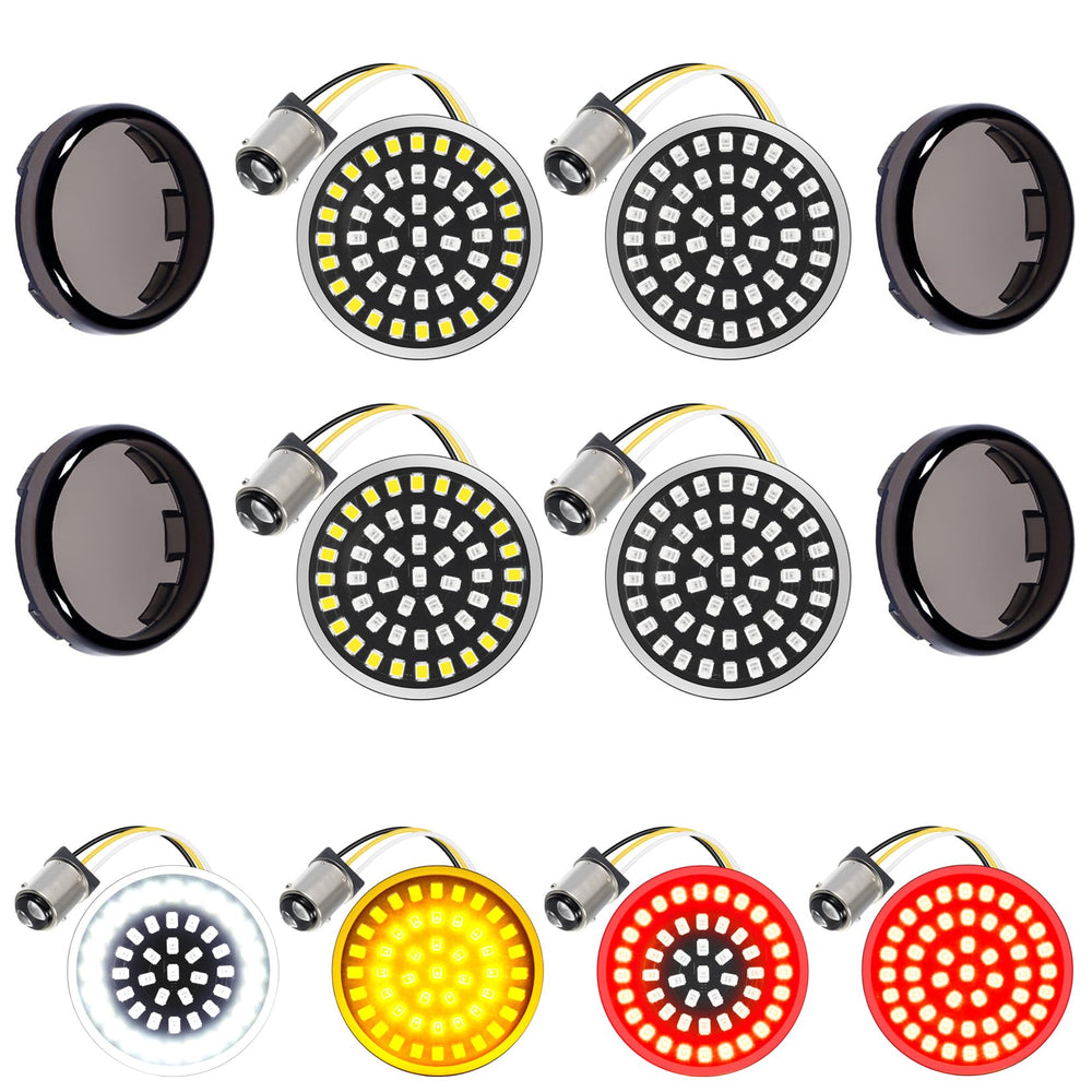 PBYMT front 1157 turn signal with 2-inch smoke lens for enhanced visibility.