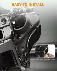 PBYMT Harley touring wing shield complements fairing with improved aerodynamics