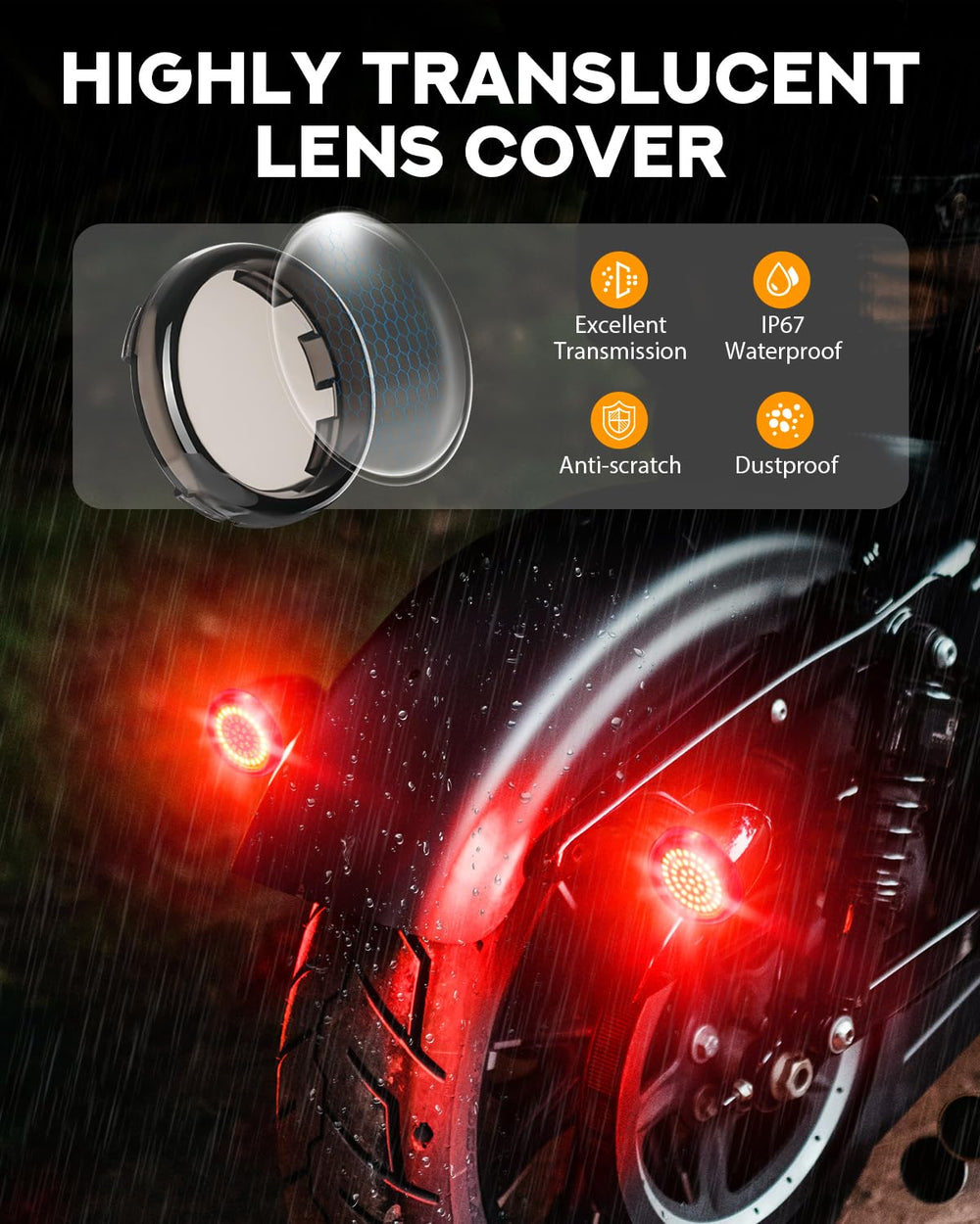 PBYMT IP67 smoke lens protects against dust and water.