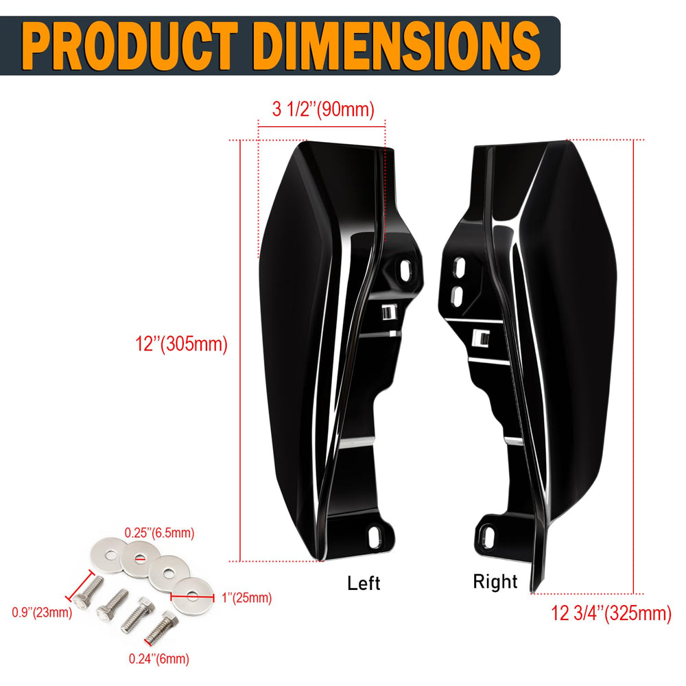 PBYMT mid-frame air deflector right view boosts rider comfort on hot days