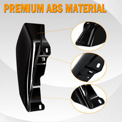 PBYMT vivid black finish mid-frame deflector adds refined Harley styling