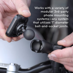 Peak Design Mobile Ball Mount Adapter universal compatibility with third-party mounts.