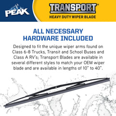 PEAK Transport saddle-arm compatibility supports multiple arm sizes for fleets.