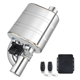 Peastorm 3in valved muffler cutout in open mode for an aggressive exhaust tone.