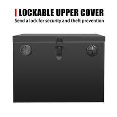Peastorm battery box side view with mounting holes for secure installation.
