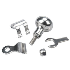 Installation with included wrench demonstrates quick one person mounting