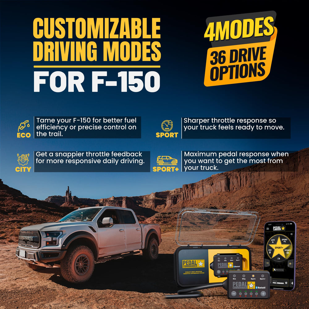PEDAL COMMANDER Ford F-150 plug-and-play installation requires no drilling.