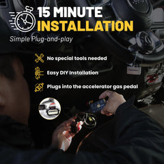 PEDAL COMMANDER in rugged jeep setup delivering ready-to-dare throttle control.
