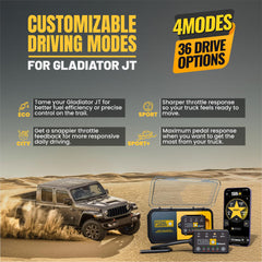Pedal Commander Sport mode demonstrates sharper throttle for urgent acceleration needs.