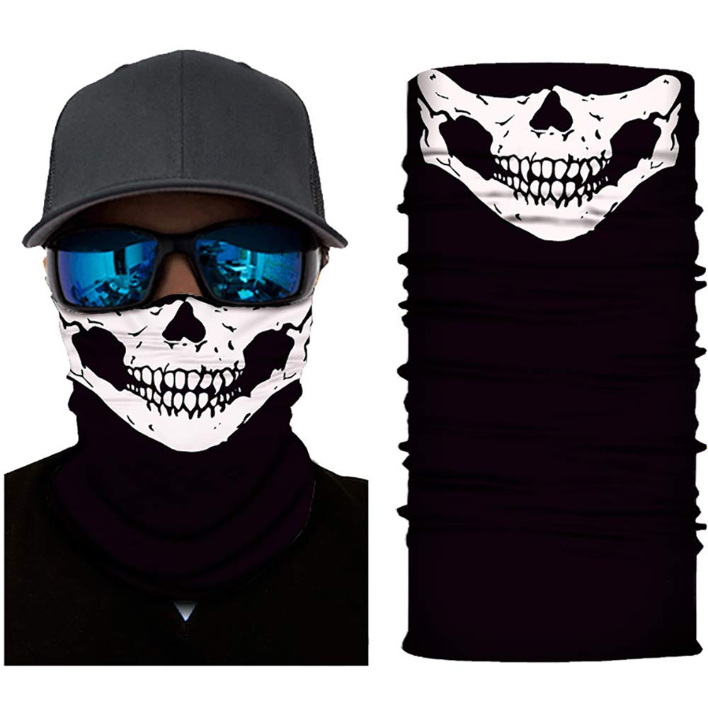 Peicees skull face masks pack providing versatile outdoor face protection.