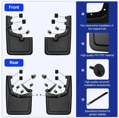 Peleus Ford F-150 mud flaps install without drilling, preserving factory paint