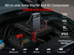 Pelsee air compressor with tire monitor inflates tires quickly and accurately