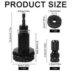 Penitue grinding head adapter close-up showing durable connection with drills.