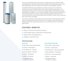 Pentek ChlorPlus10 10-inch cartridge design fits standard housings