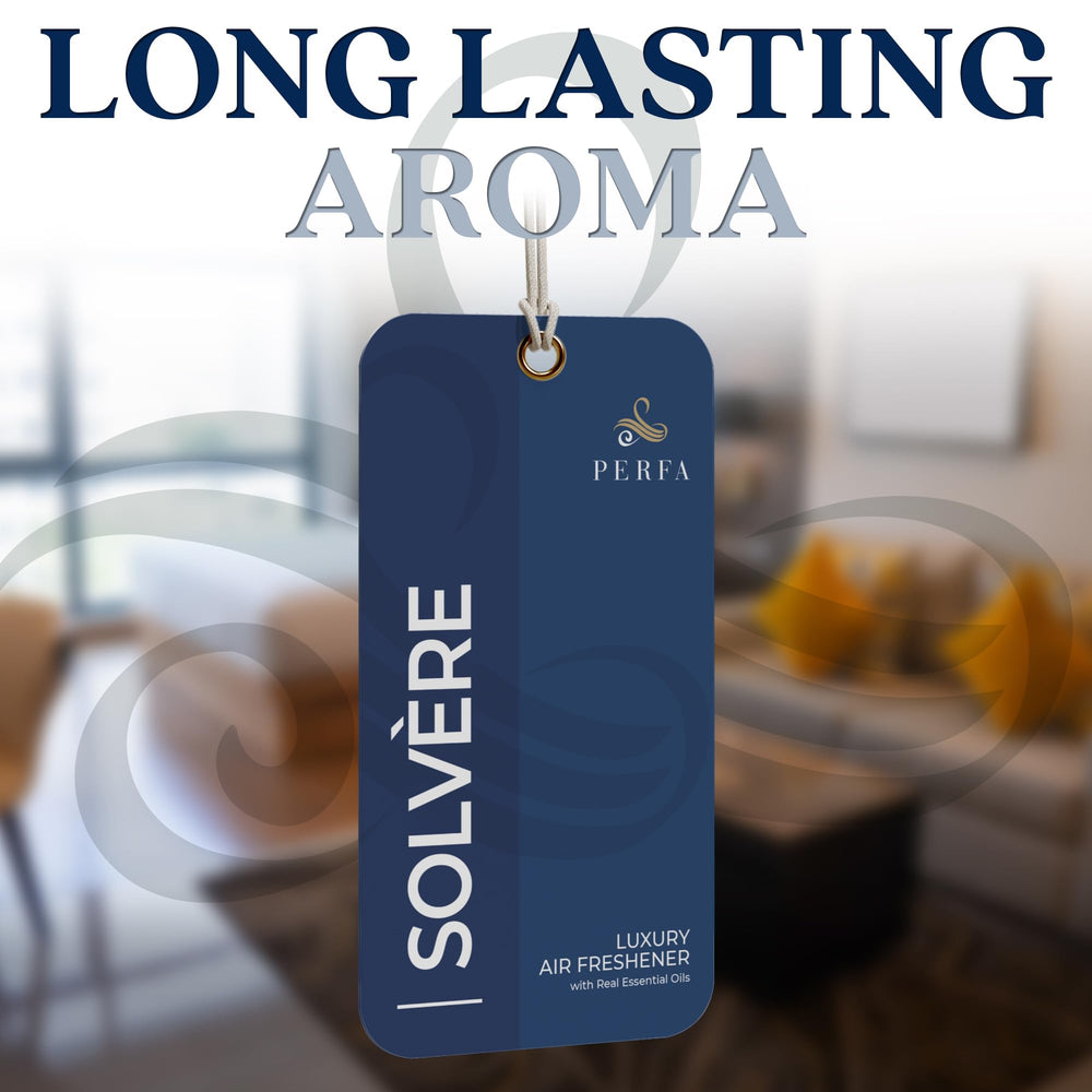 Perfa Solvère strong scent throw for cars on every drive.