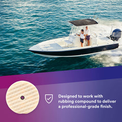 Double-sided Perfect-It pad with foam-face pattern increasing surface contact
