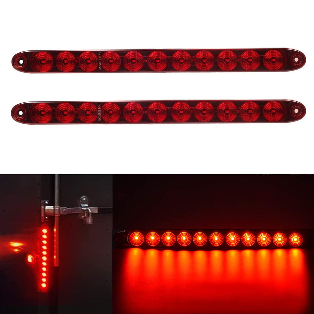 PerfecTech 11-LED red trailer light side profile showing compact mounting potential.