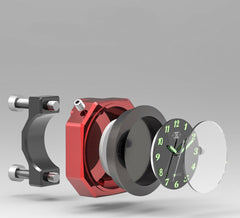 PerfecTech dirt bike handlebar clock fits 7/8 to 1 1/8 inch bars