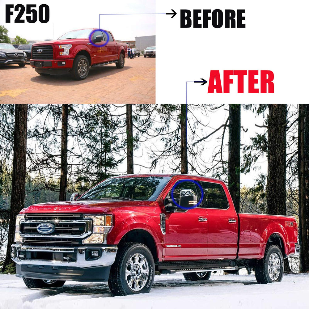 PerfecTech chrome mirror covers side profile highlight chrome trim for a bold, personalized look.