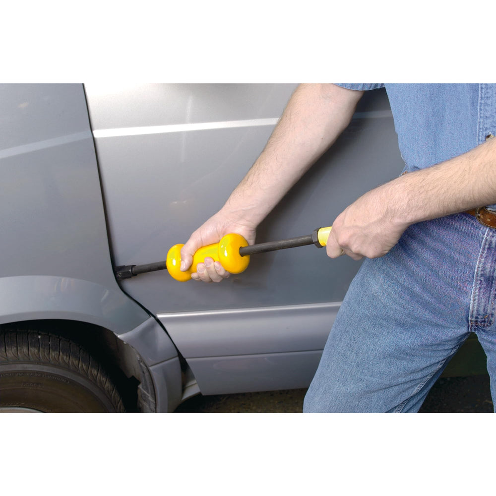 Performance Tool ergonomic grip handle reduces fatigue during long jobs.