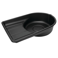 Performance Tool W4072 drain pan wide opening enables mess-free engine fluid collection.
